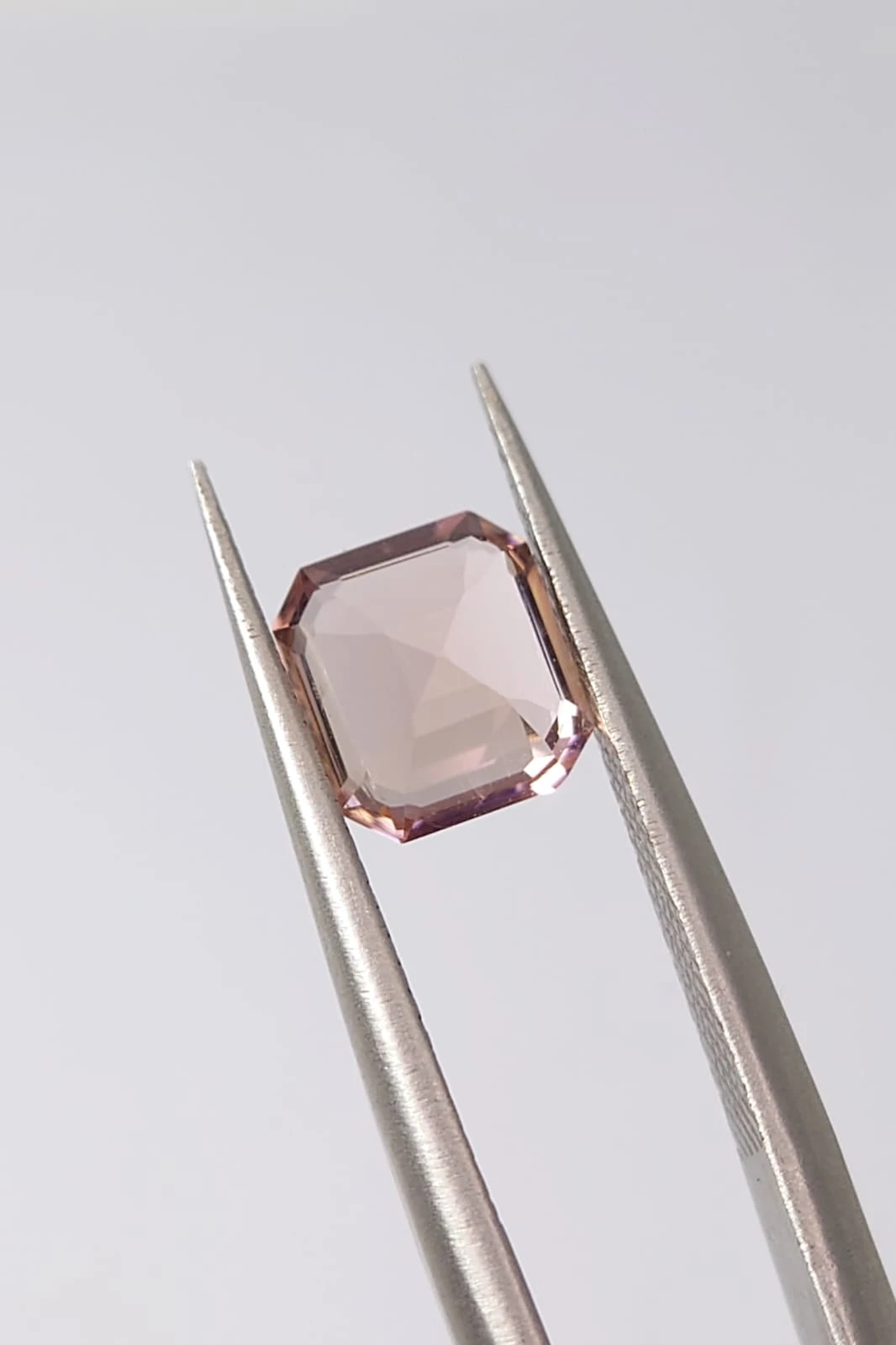 1.35ct Natural Peach Tourmaline Emerald Cut Loose Gemstone From Afghanistan — view 4